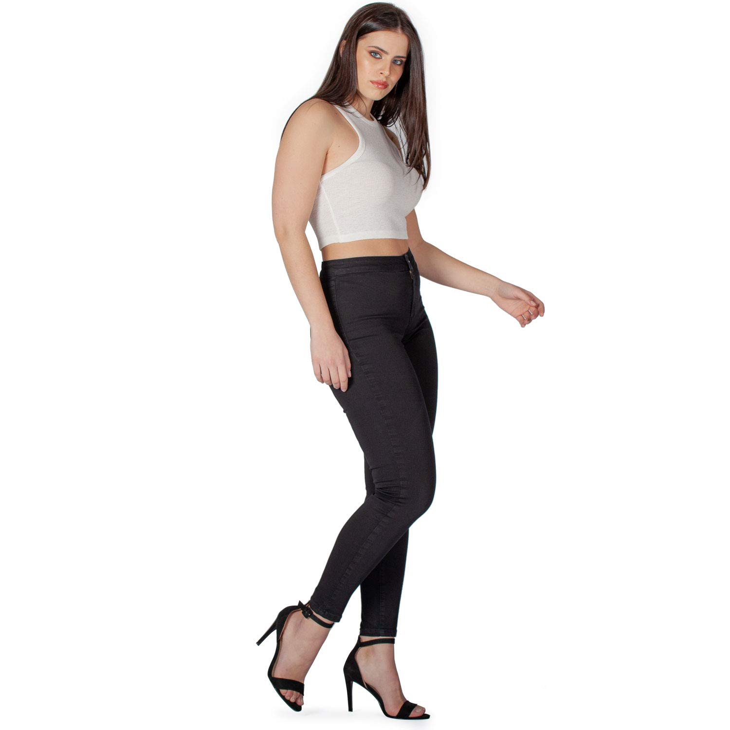 MAMAJEANS Jeggings Donna a Vita Alta, Jeans Comodo in Cotone Ultra Elasticizzato, Skinny Fit - Made in Italy