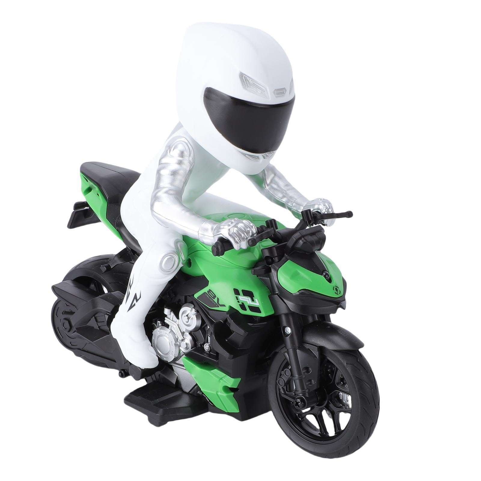 Naroote Moto RC, Moto RC de Alta Velocidad con Efectos de Iluminación Geniales y Potente Motor Eléctrico, Manejo Flexible, Experiencia Divertida para Los Amantes de Las Acrobacias (Green)
