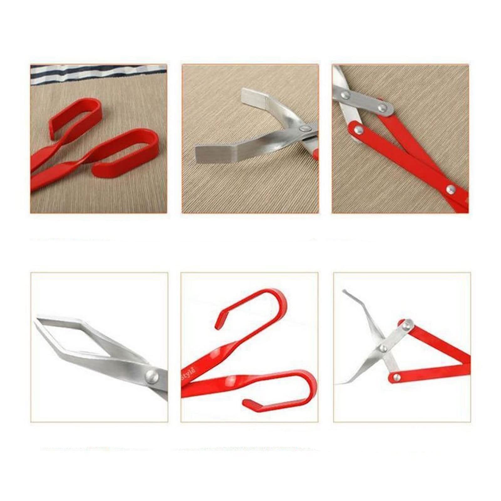 Pinzas para carbón de Barbacoa, Abrazadera de Aluminio para carbón, Accesorios portátiles para Parrilla