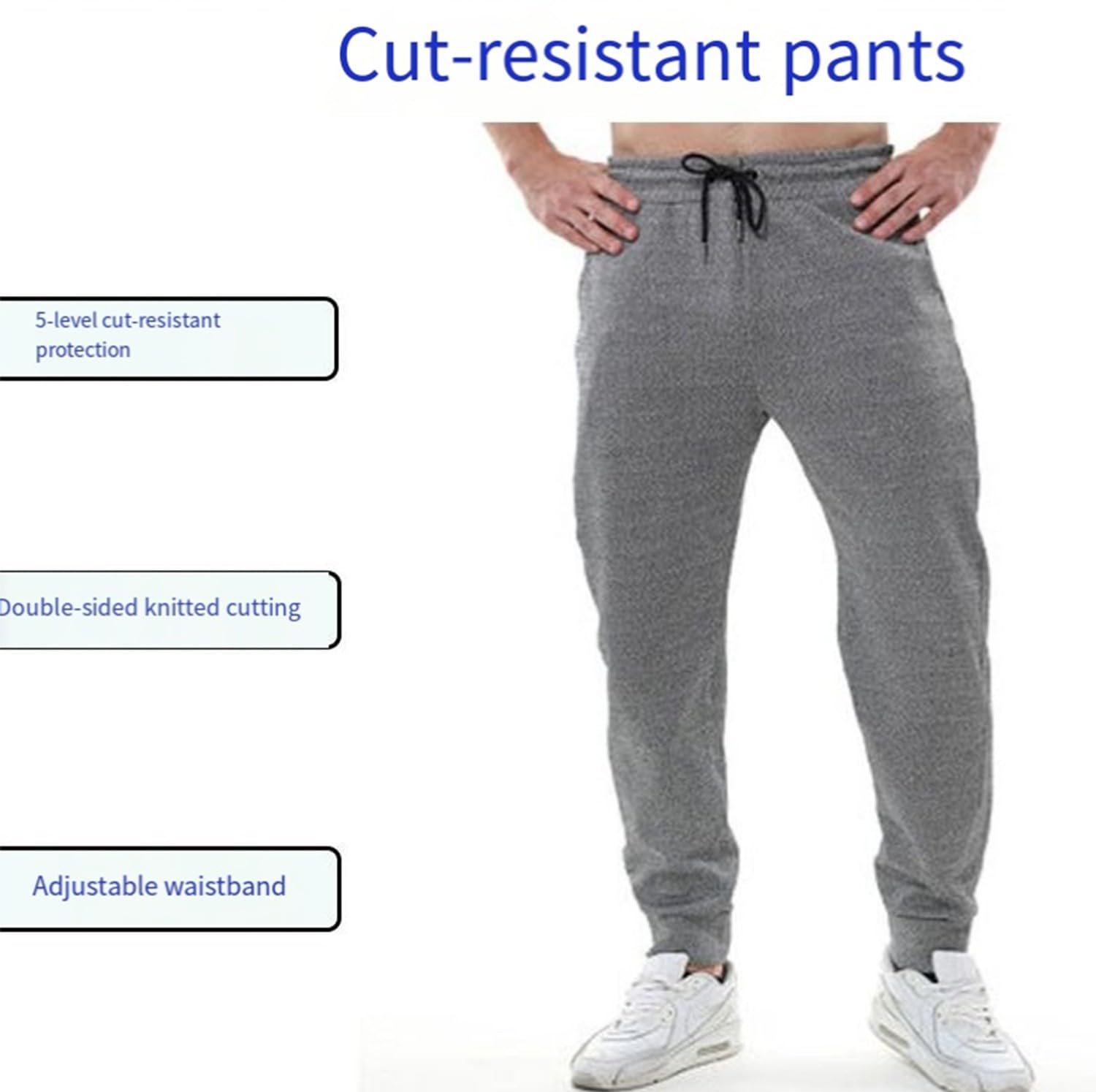 FUELIX Ropa De Protección contra Cortes De 5 Niveles, Pantalones Resistentes Al Desgaste Ropa Anti Cuchilla Ropa De Trabajo De Seguridad para Defensa Personal, Pantalones De Trabajo Anticortes XXL