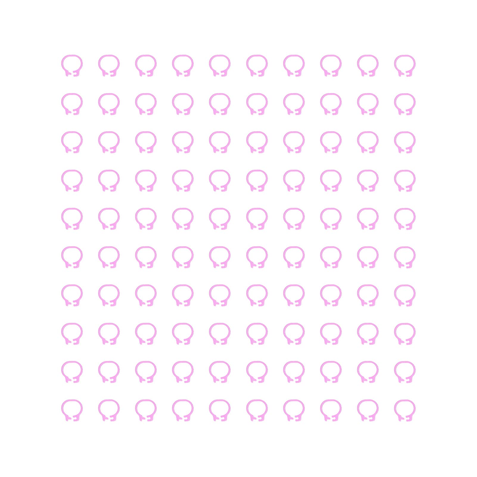 100PCS S Leg Rings, 8mm Pigeons Identification Poultry Plastic Bird Foot Clip Pool Return Jet Bands No Words SuppliesPurple Health Supplies Band for Identify (Pink)