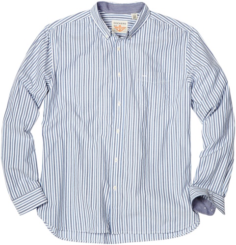 DOCKERS Homme Big and Tall chemise manches longues rayée
