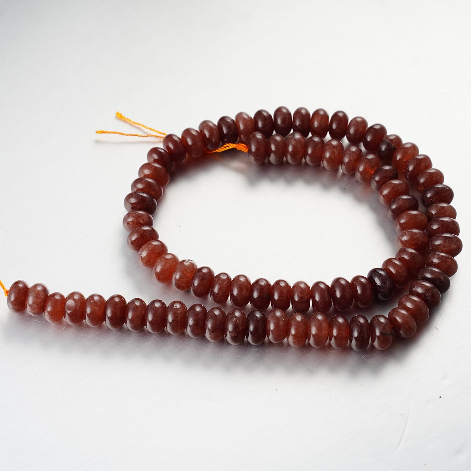 5x8mm Natural Beads Rondelle Spacer Loose Beads for Jewelry Making DIY Crafts Design Handcraft Making 1 Strand 15.5"(Brown Jade) - Image 3