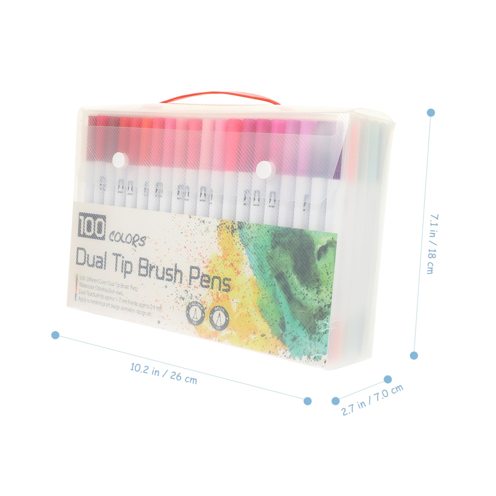 100pièces Stylos De Coloration à Double Pointe pour Coloriage Marqueurs Pinceaux Et Feutres à Pointe Fine pour Art Et Projets Créatifs Fournitures Artistiques pour Adultes