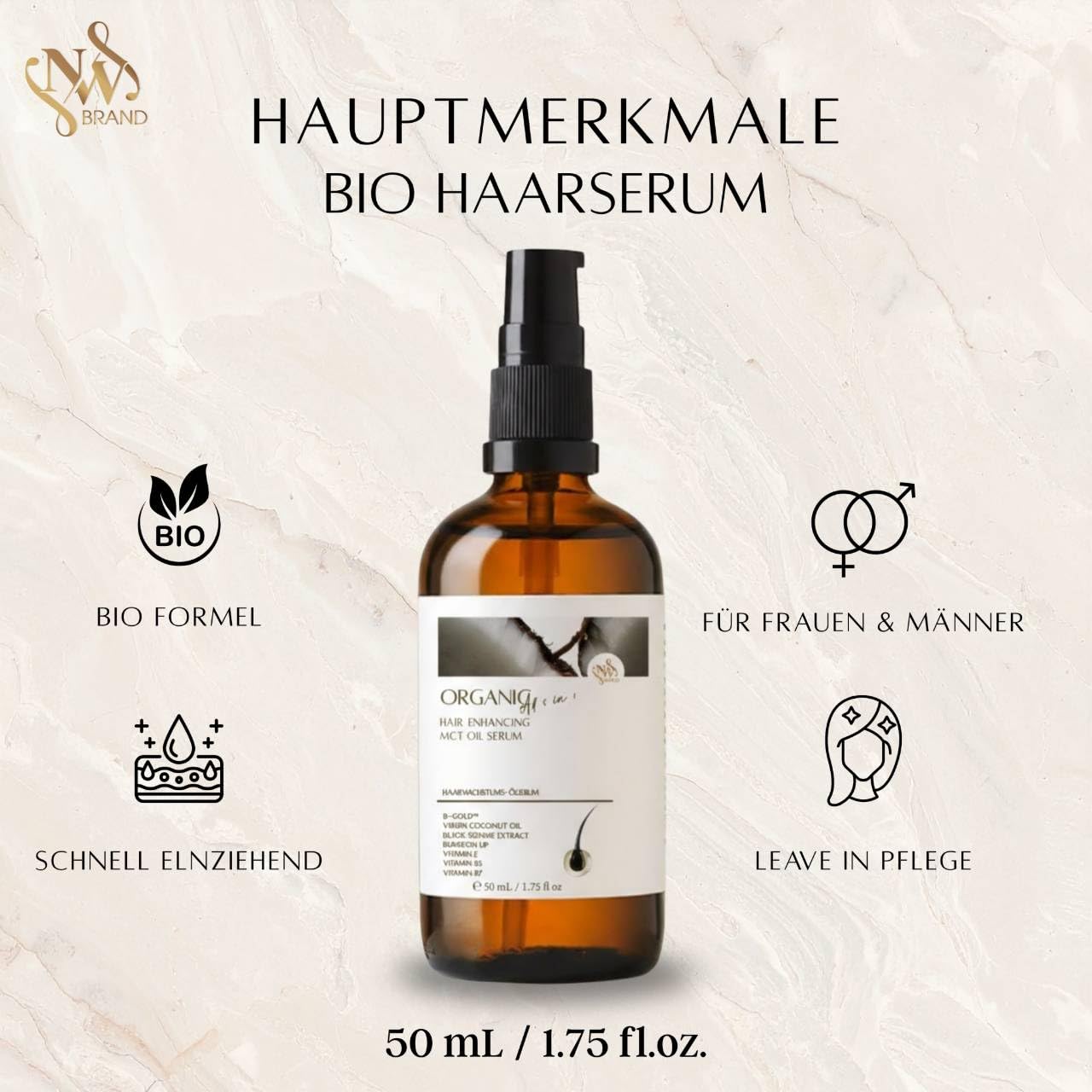 Hair Growth Serum | mit Capixyl Hair Loss Serum | für Haarwachstum 3 x 50 ml