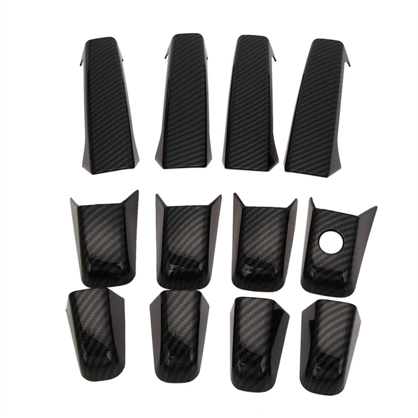 FAHBSTR Exterior Door Handle Cover for Silverado 1500 2500 3500 Car ABS Carbon Fiber Pattern Door Handle Cover