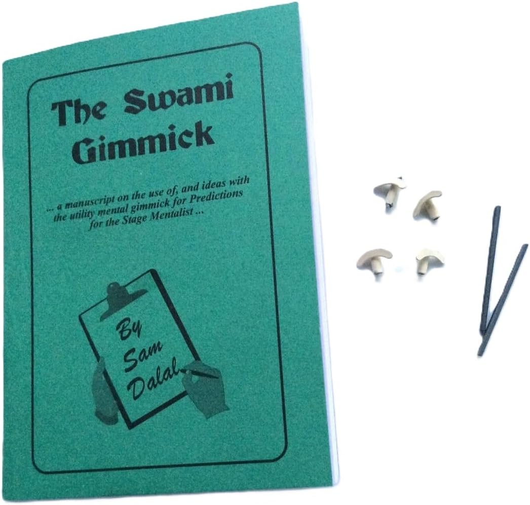 MilesMagic The Swami Gimmick | Magician's Mind Reading, Prediction Nail Writer with Routines Book and 4 Leads for Real Close Up Mentalism Magic Tricks