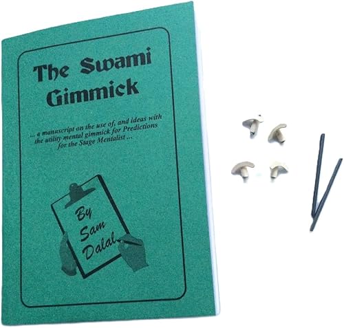 MilesMagic The Swami Gimmick  Lectura de la mente del mago, escritor de uñas de predicción con libro de rutinas y 4 pistas para verdaderos trucos de