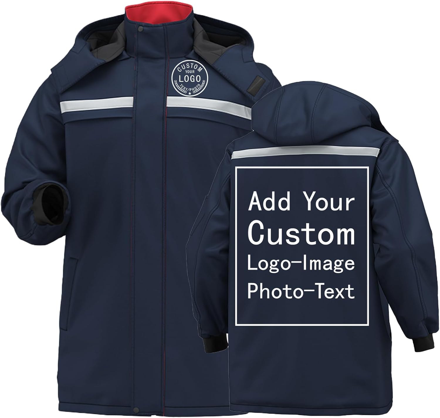 Personalized Cold Store Jacket Men Winter Heavy Duty Protection Work Coat Custom Design Hi Vis Reflective Thermal Workwear