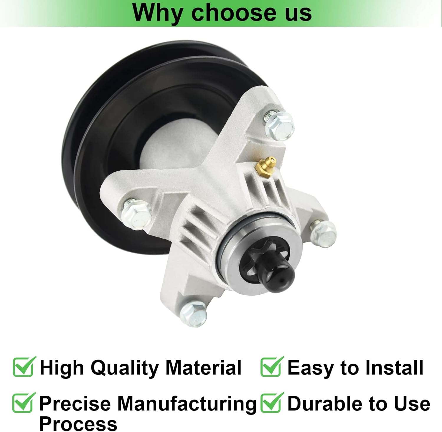 OakTen Spindle Assembly for Cub Cadet MTD Troy Bilt 50" 54" Deck | Replaces 918-04126 918-04125 618-04126 | Fits RZT Zero-Turn Mowers & Super Bronco Big Red Lawn Tractors, 1 Pack