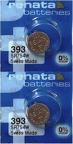 Renata 393 SR754W Baterías  Batería de reloj de óxido de plata 393 de 1,55 V (2 unidades) disponible en Yaxa Colombia