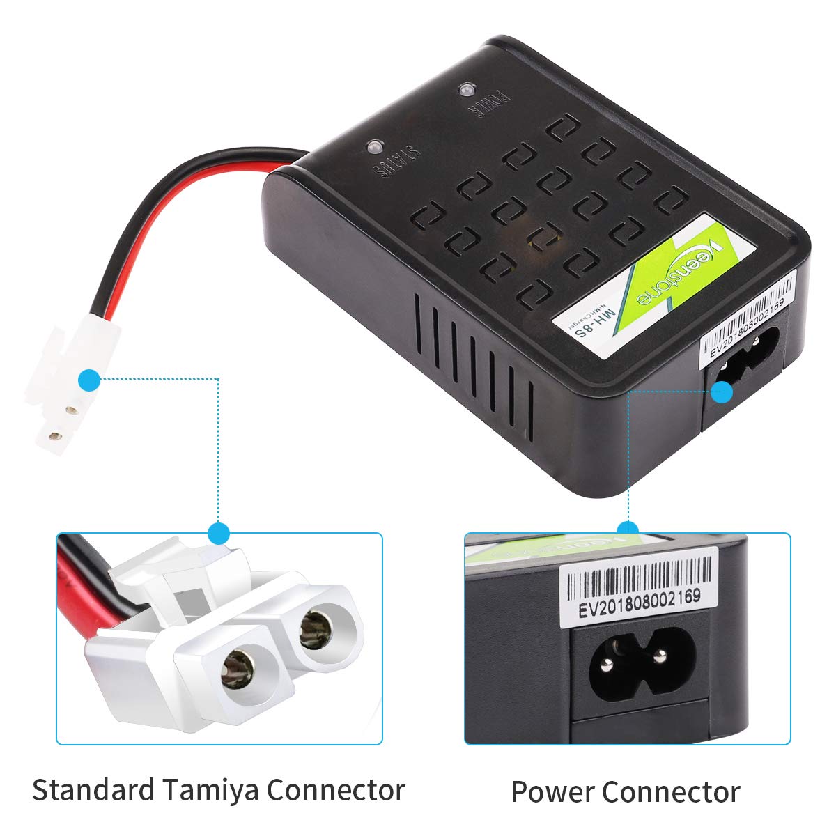 Keenstone Airsoft Battery Charger with Mini Tamiya Connector and Tamiya