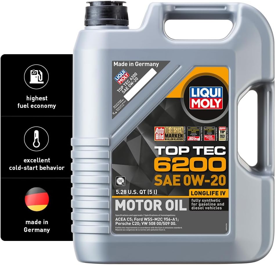 Amazon.com: LIQUI MOLY Top Tec 6200 SAE 0W-20 | 5 L | Fully synthetic ...