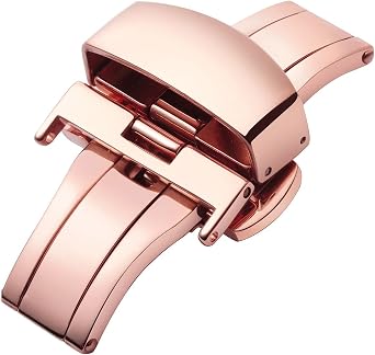 Chiusura a Farfalla Sostituzione Deployante Orologio Fibbia Lucidato in  Acciaio Inossidabile Per Cinturino in Pelle - Oro, Oro Rosa, Argento, Nero  (12mm, 14mm, 16mm, 18mm, 20mm, 22mm) : Amazon.it: Orologi