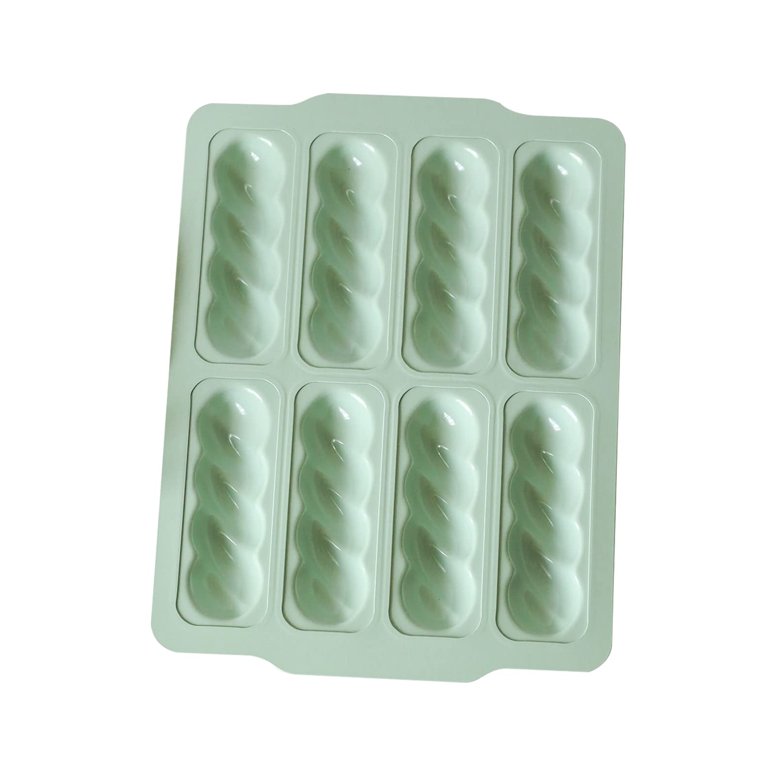 Kalttoy Non-Stick Bakeware Brownie Baking Pan Cheesecake Pan Cupcake Tray Twisted Pattern Carbon Steel Mold 8-Cavity Bread Baking Cake Mold