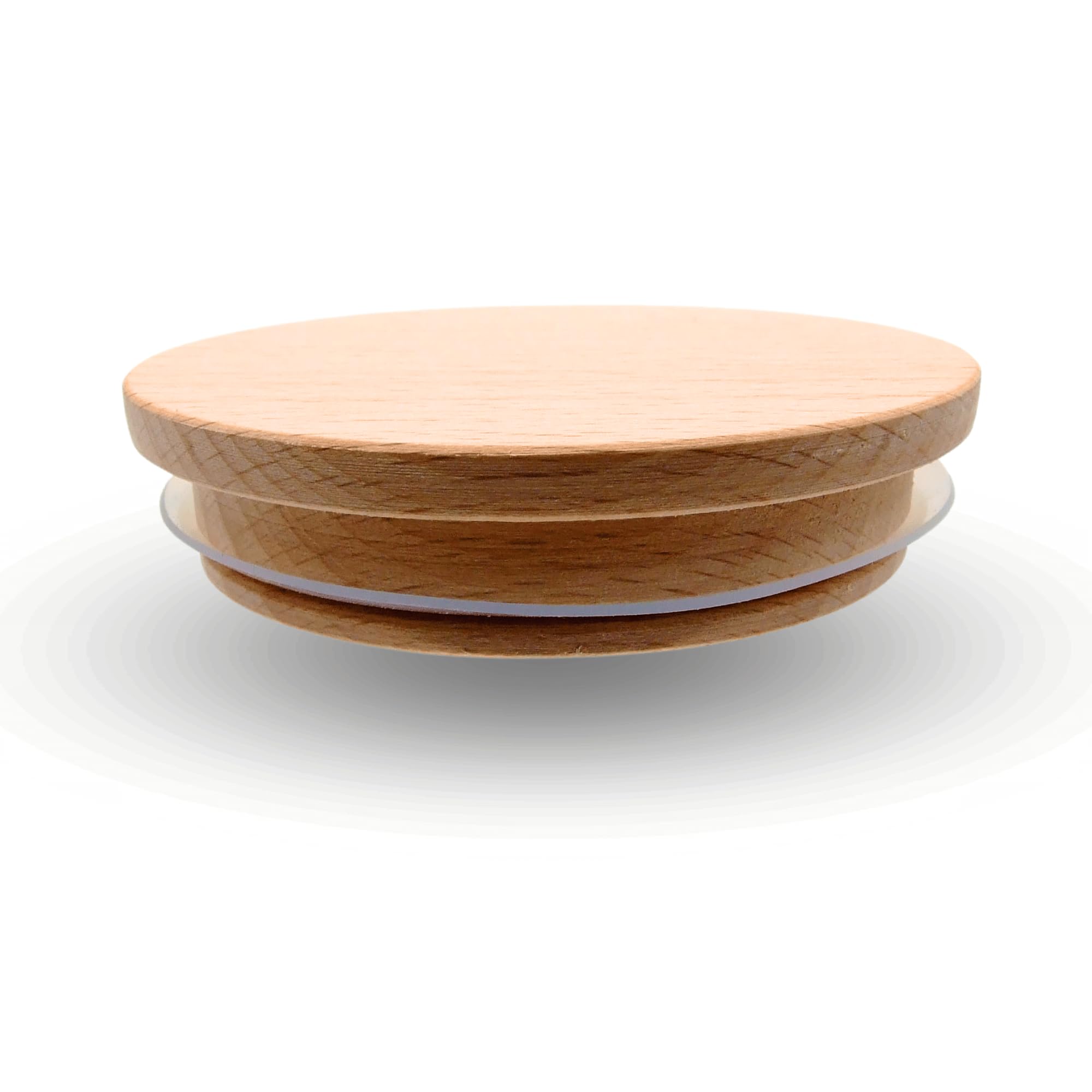 Beech Wooden Lid with Seal - Wooden Jar Lid, Wooden Cup Lid (92/78mm)