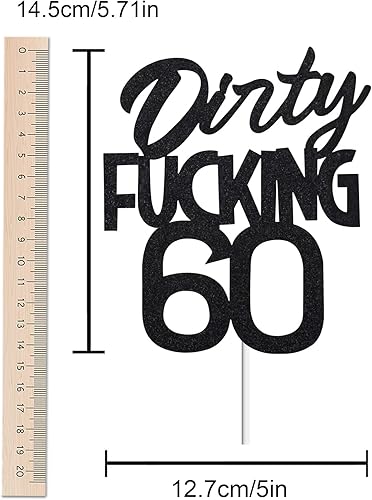 Miniatura 5 de Dirty Fuxking - Decoración para pastel de cumpleaños 60  Decoración para pastel de cumpleaños 60  Decoración divertida para pastel de fiesta de 60