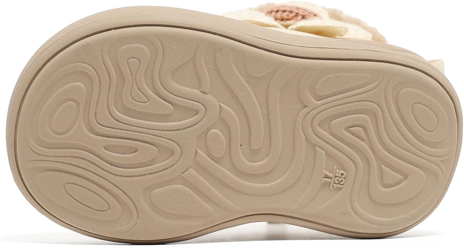 Baby Girl Boots Soft Warm Winter Walking Shoes with Anti Slip Sole Lightweight Cute Infant Toddler Snow Boots - Image 5