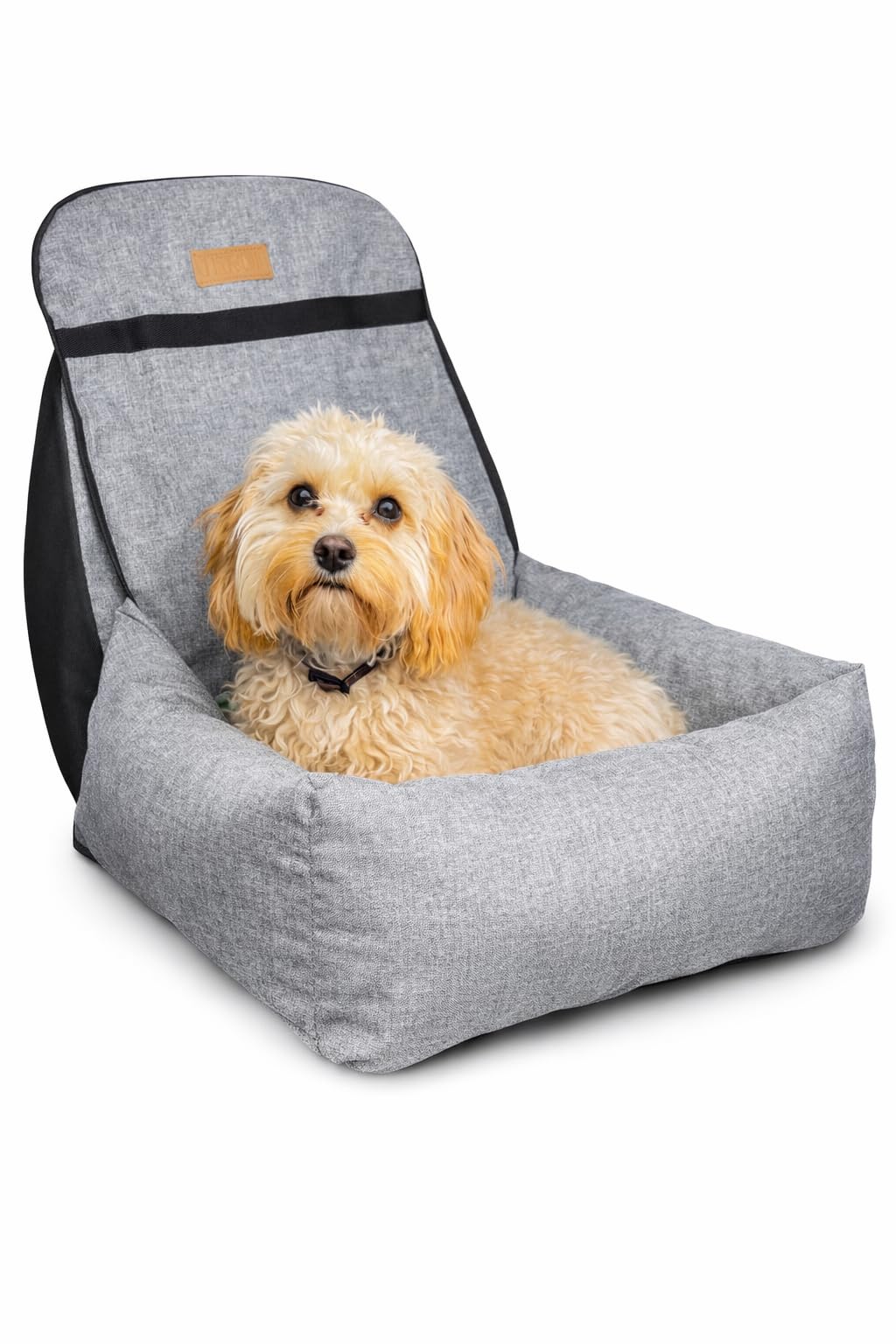 Hundeautositz klein personalisiert, Hundesitz Auto mit Leine für Rückbank, 2in1 Hundebett Auto und Transporter für kleine Hunde und Katzen