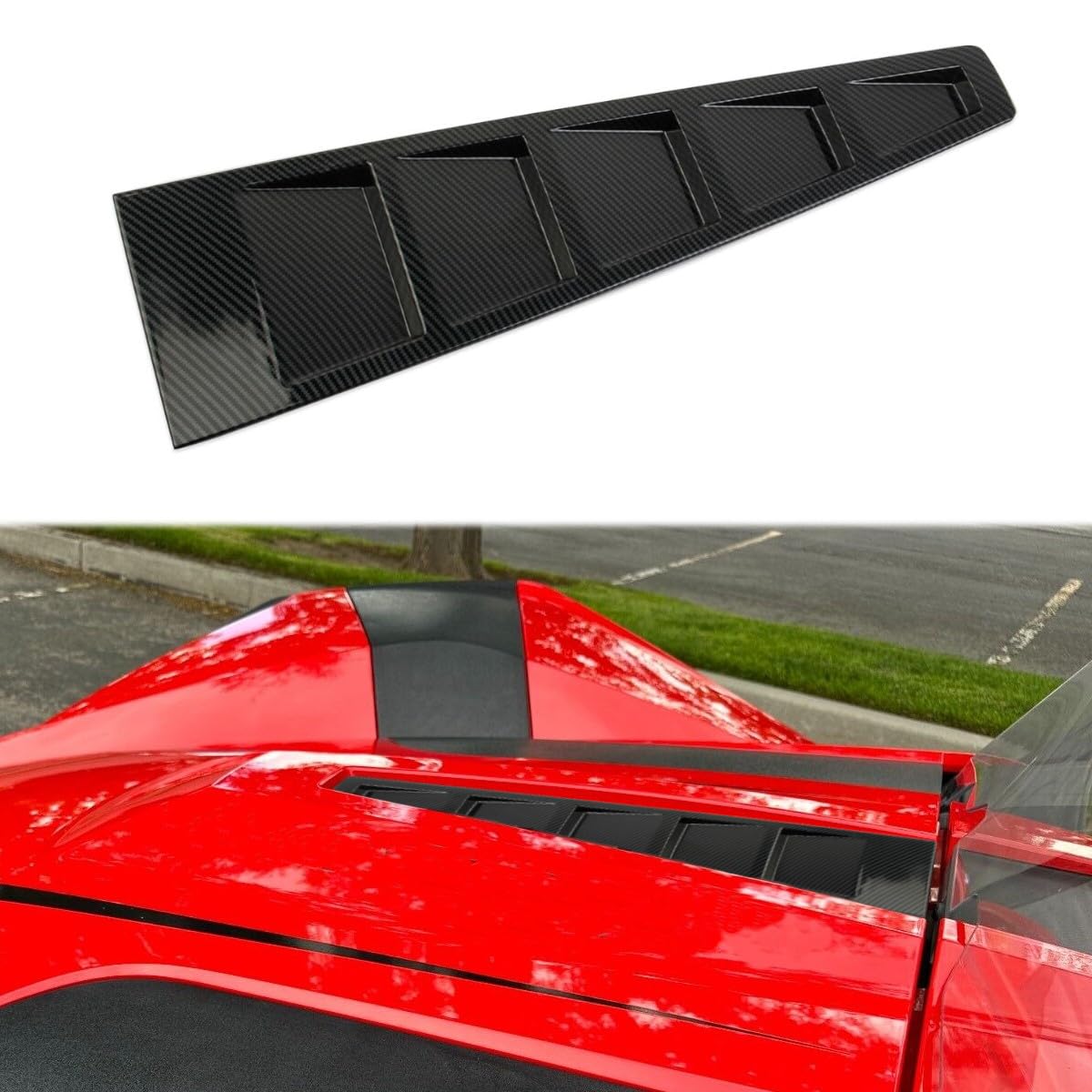 Fewshaw Caebon Fiber Style Engine Hood Trim Cover Accessories for Polaris Slingshot 2020-2023