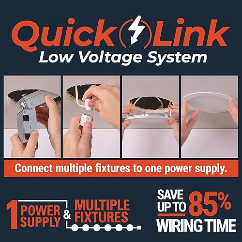 Miniatura 3 de HALO HLBQL6099FSE010-6PK - Focos LED sin lata, fuente de alimentación remota, paquete de 6, seleccionable 2700K, 3000K, 3500K, 4000K, 5000K CCT HLB