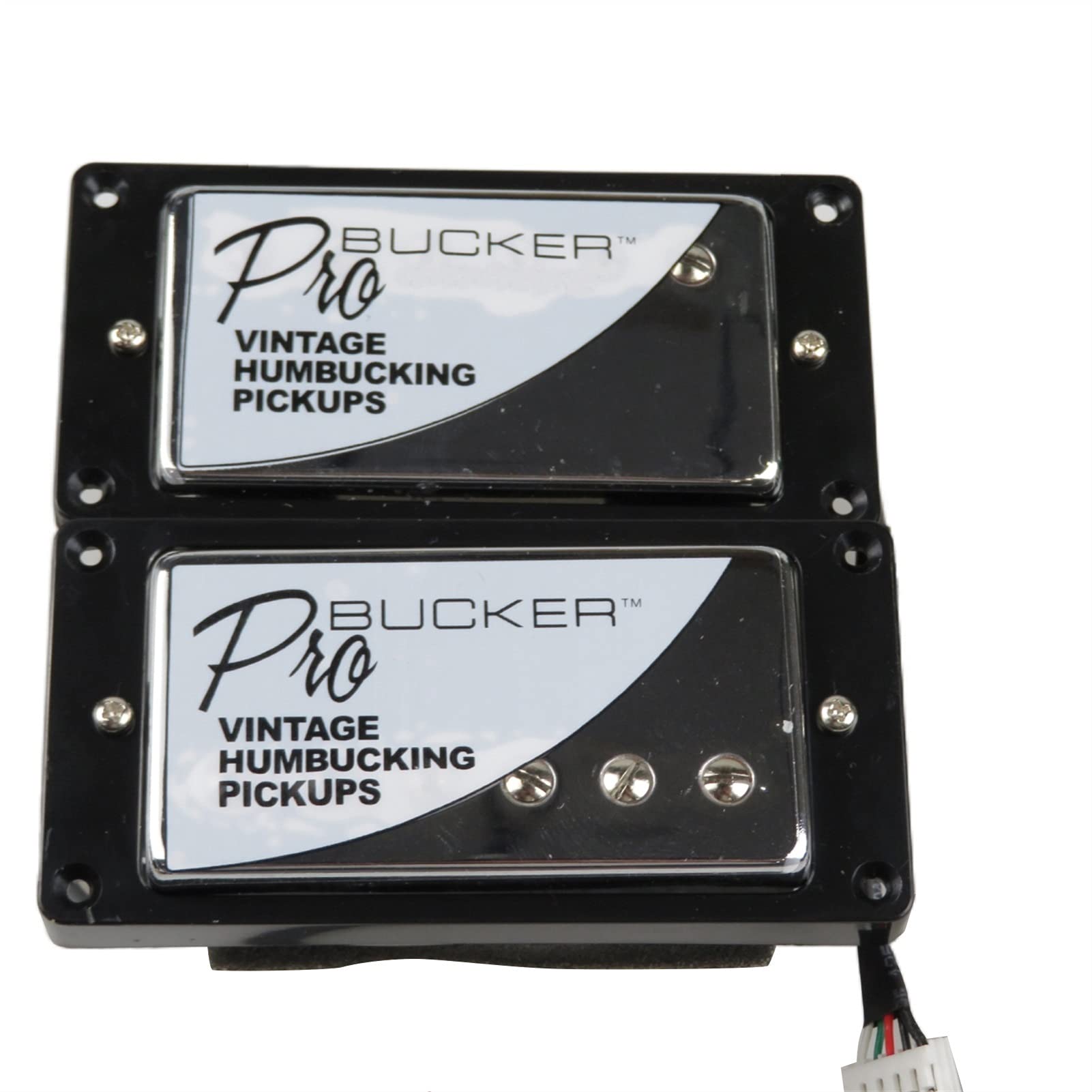 Pastillas Doble Bobina Alnico 5 Pastillas De Humbucker Probucker Push/Pull Cableado Arneses Pickups De Guitarra Eléctrica para Gibson Epiphone Humbucker Set (Color : Chrome BK Frame)