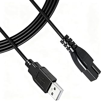 2-Prong USB 5V Charging Cable Cord Compatible with Kokido XTROVAC 110 Telsa 5 EV05 EV05CBX EV05DIS/CBX/EU EV05CBX/KIT/EU EV05KIT 3.7V 2000mAh Vacuum Cleaner