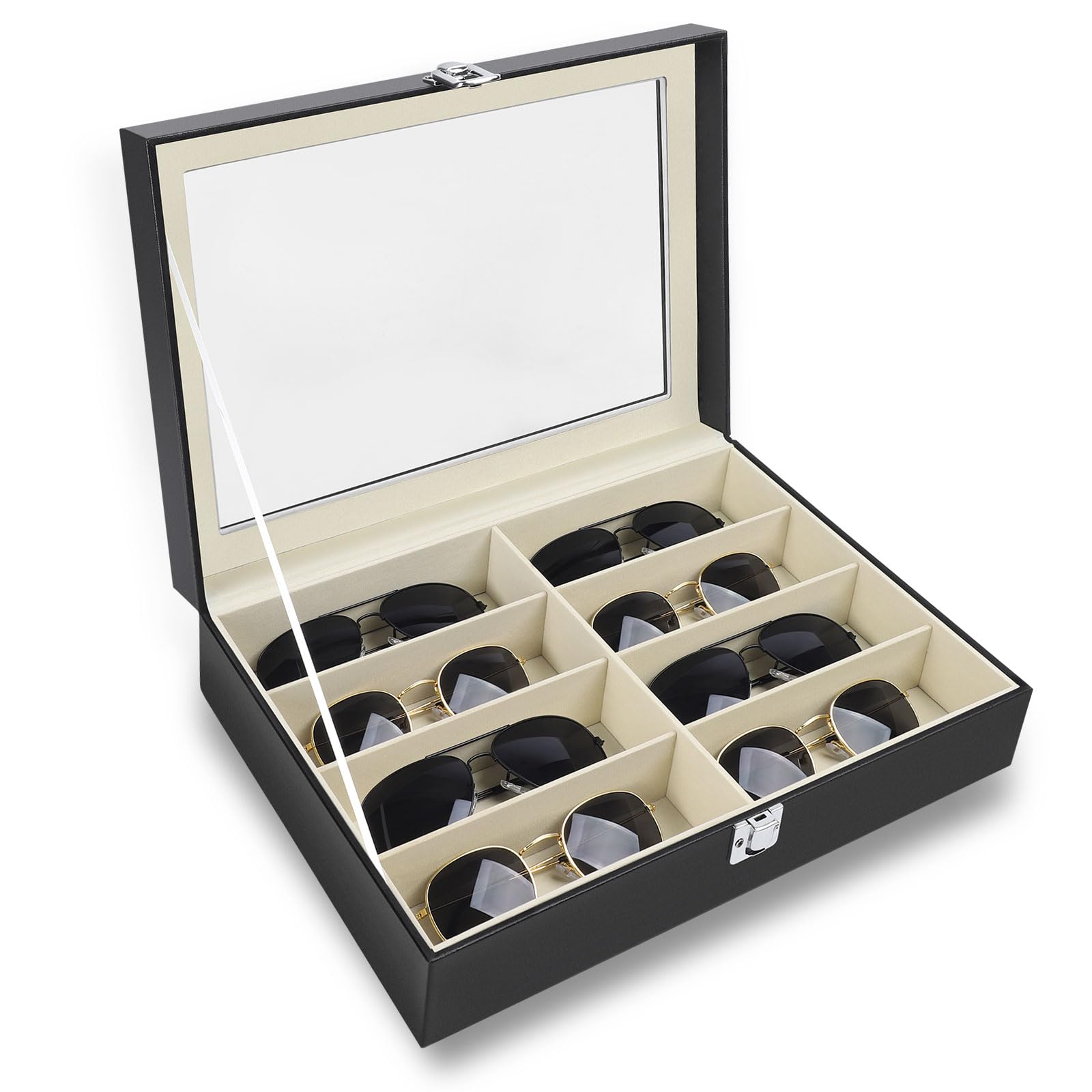 Ticacos Sunglass Organizer, Sunglasses Display Organizer for Women Men, Sunglasses Case Multiple Pairs