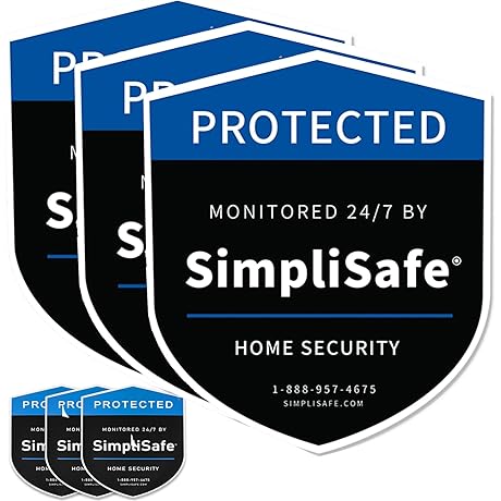 Complete SimpliSafe Home Security Alarm Signs