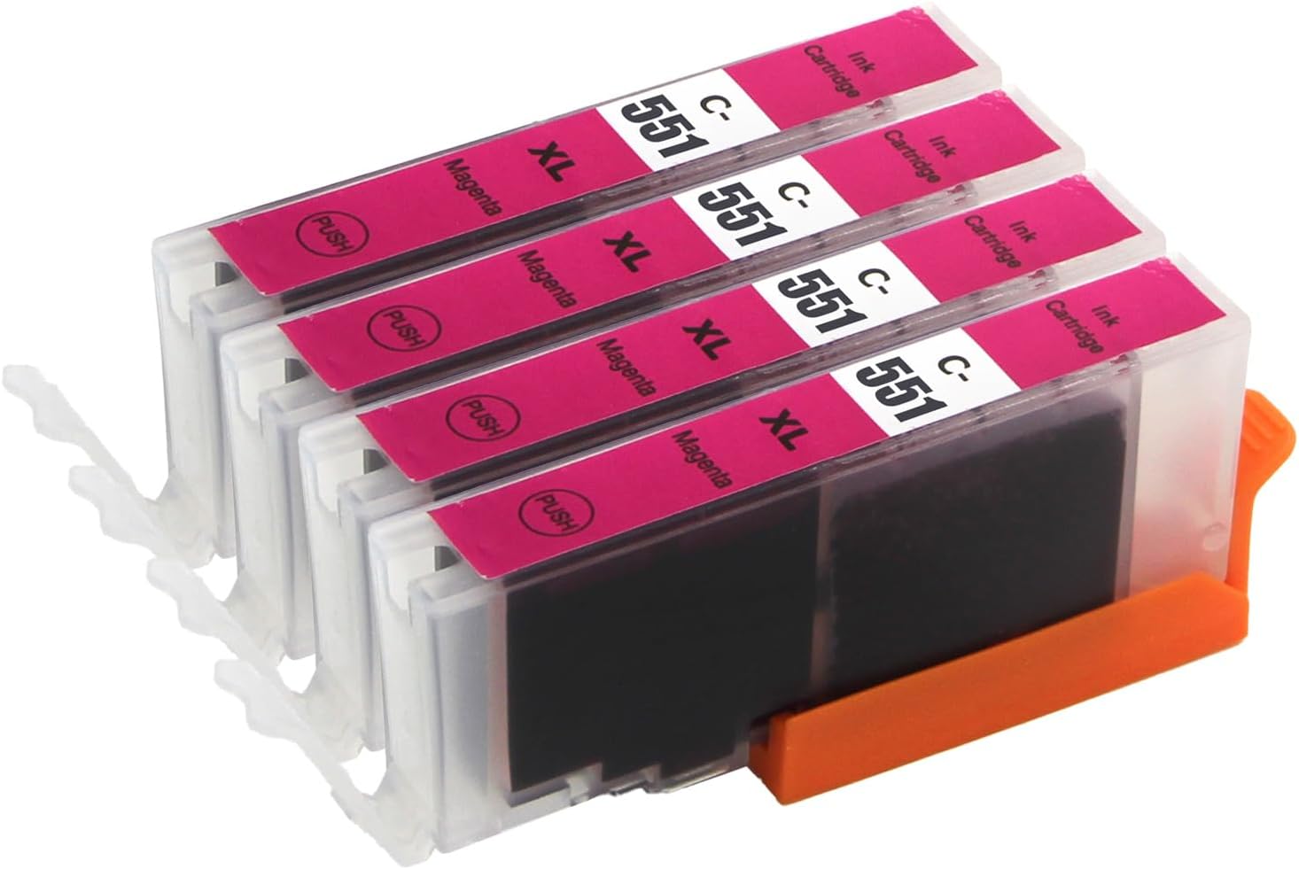 4 Go Inks Magenta Ink Cartridges to repalce Canon CLI-551M Compatible / non-OEM for PIXMA Printers, High Capacity