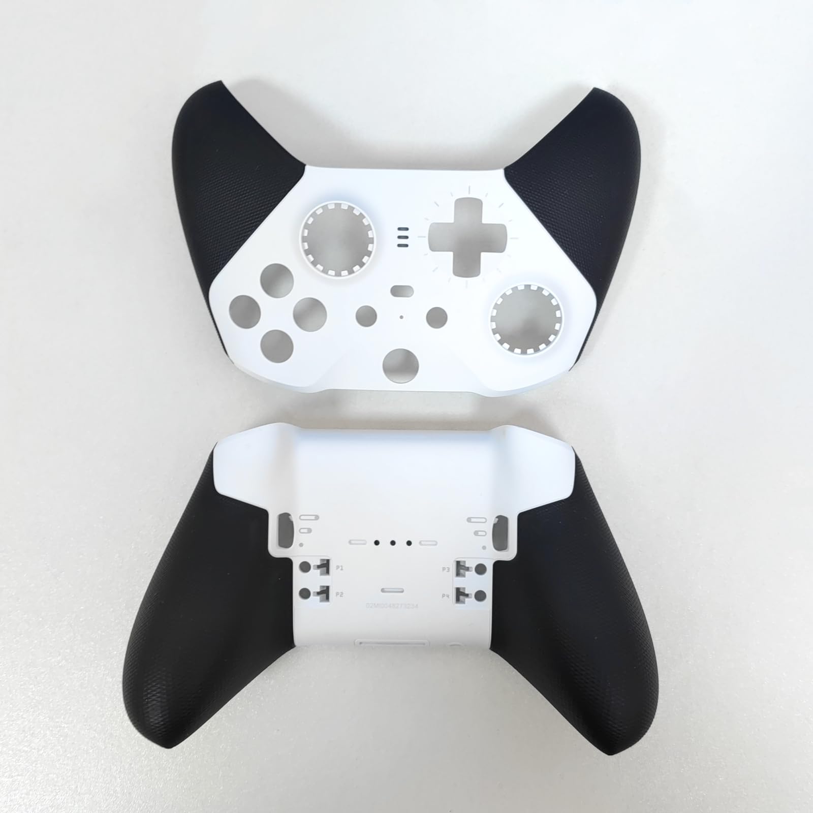 Hzxkqmil Set di Guscio di Ricambio per Xbox Elite Controller Series 2 - Core Bianco, Custodia Anteriore Coperchio Posteriore + Pulsante di Attivazione LB RB LT RT Paracolpi Anello Joystick Accessori