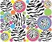 Multicolored Zebra Print Dot Wall Decals, 37 Zebra Circle / Dots Wall Stickers / Childrens Wall Decor