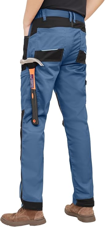 WORK IDEA Herren Stretch-Arbeitshose mit zahlreichen Taschen und Werkzeugtaschen