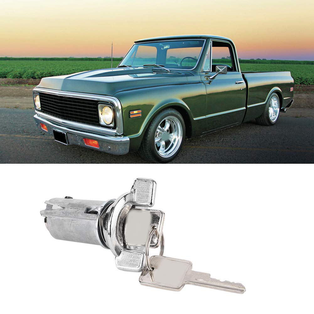 Auto Ignition Cylinder Lock Switch with 2 Keys Set LC1426 Fits C10 C20 C30 1973 1978 Durable ABS Material
