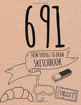 Paperback 691 NEW Things To Draw-Sketchbook: Drawing Prompts Notebook-journal Book