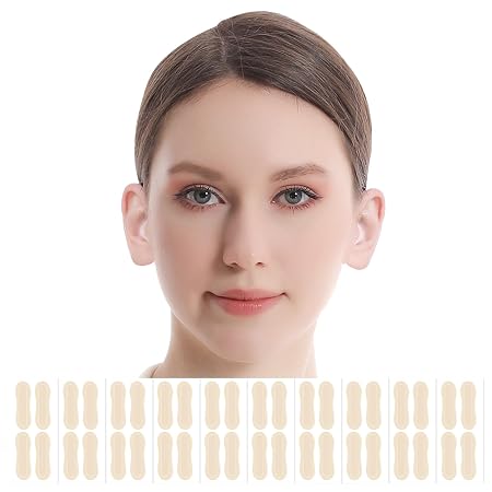 Ear Tapes, 40 pcs Ear Lobe Support Stickers, Ear Corrector Strong Support Ear Lobe Tapes for Concave Ears, Say Goodbye to Flat Ears, for Natural Ear Contours