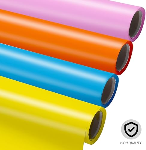 Miniatura 4 de PerKoop 9 rollos de papel para tablón de anuncios, 47 pulgadas x 12 pies, rollo de papel de manualidades de colores grandes, resistente a la