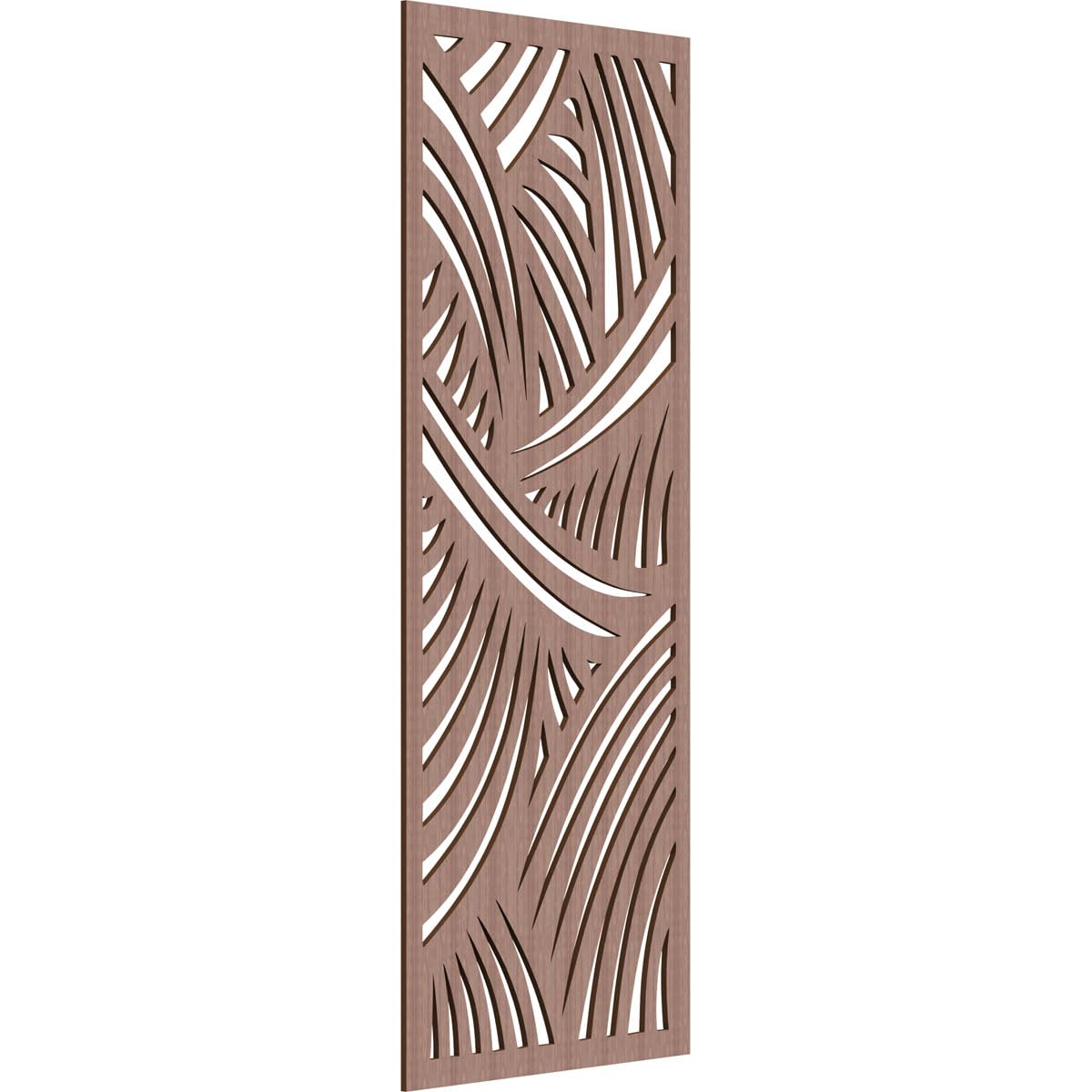 27 3/8"W x 69 3/8"H x 3/8"T Chester Decorative Fretwork Wood Wall Panels, Walnut