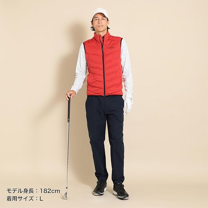 ◆キャロウェイ　レッドレーベル 中綿入りスターストレッチロングベスト 新品◆ Amazon | [キャロウェイ] メンズ 撥水 フルジップ中綿ベスト