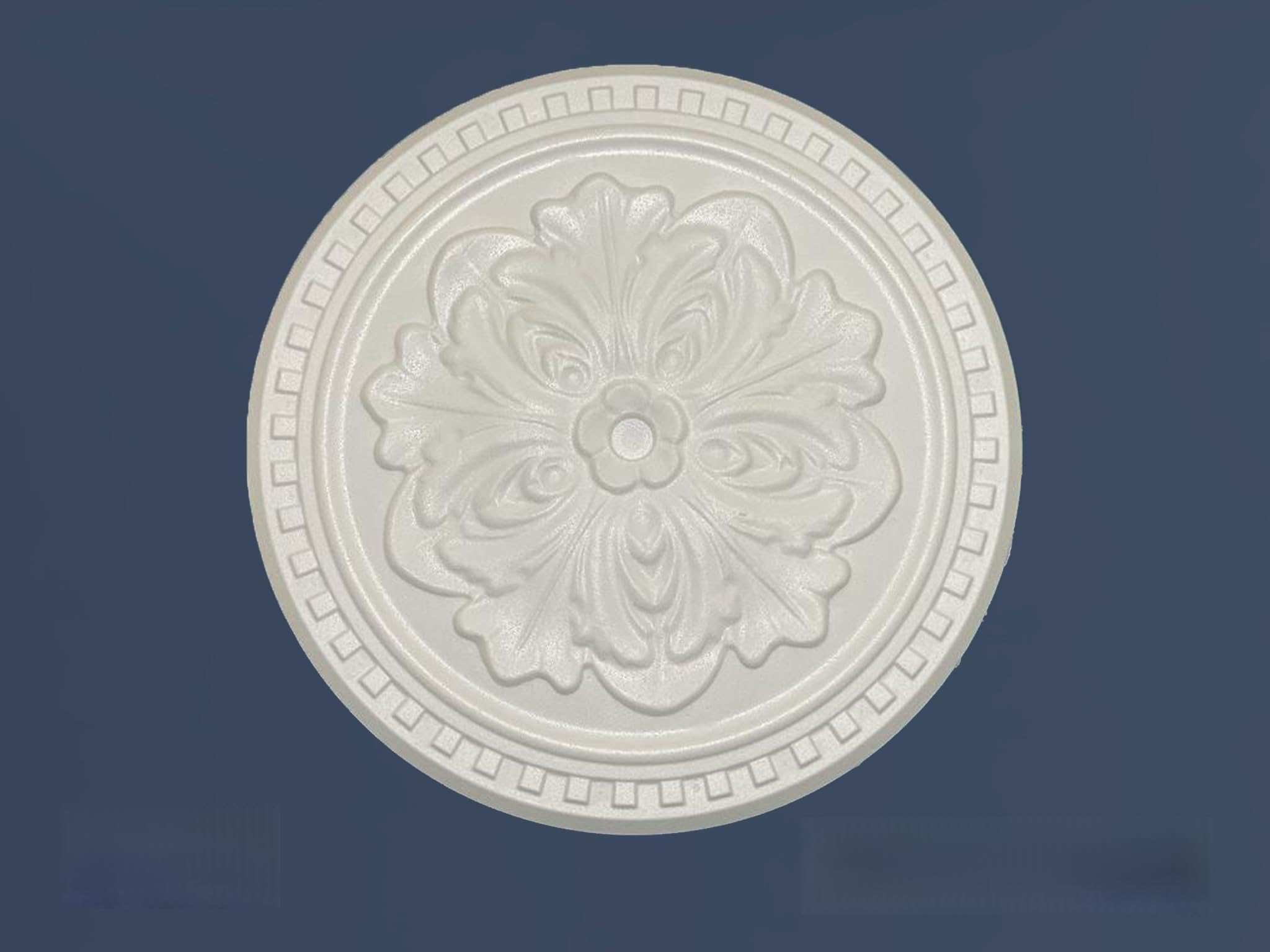 WOLDECOR Elegant Polystyrene Ceiling Rose, Lightweight Coving for Ceilings, Decorative Ceiling Medallion Moulding, Easy to Install Ceiling Decoration for Home & Living Room (Folio 49.5 cm) — image 1
