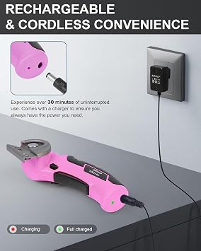 Christmas Stocking Stuffer for Women, Cordless Electric Scissors Box Cutter | Cardboard Cutter for Cutting Carpet Leather, Rechargeable & Safety Lock, Tools Gifts for Men Dad Adults Him on White Elephant