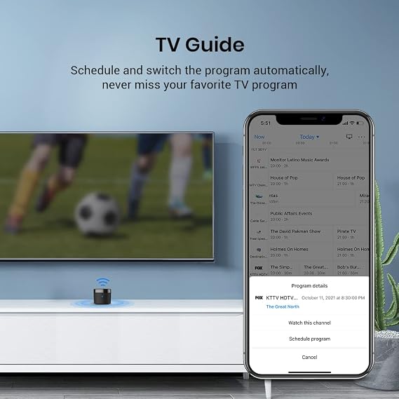 BroadLink RM4mini Smart Remote Hub مع كابل مستشعر -WiFi IR Blaster للتلفزيون عن بعد ، وحدة تحكم AC ذكية ، يعمل مع Alexa / Google Home / IFTTT