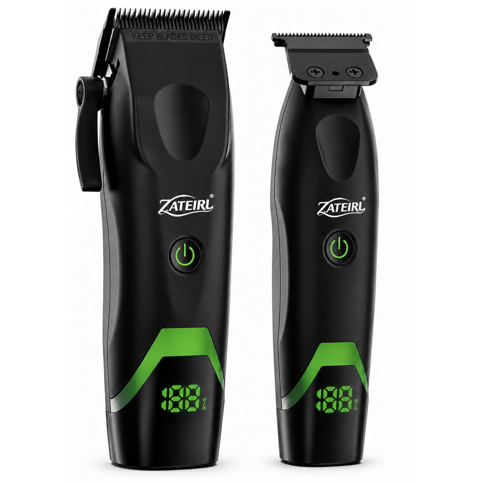 Cortapelos profesional para hombre, inalámbrico, con cuchillas de precisión, carga USB, juego de peines guía, para hombres y mujeres, color negro