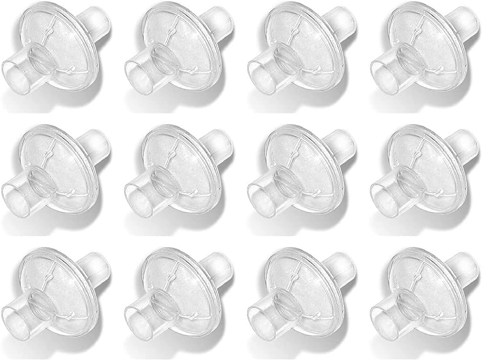 Viral In-Line Outlet Filter Compatible with, CPAP/BiPAP Machine, 12 Packs