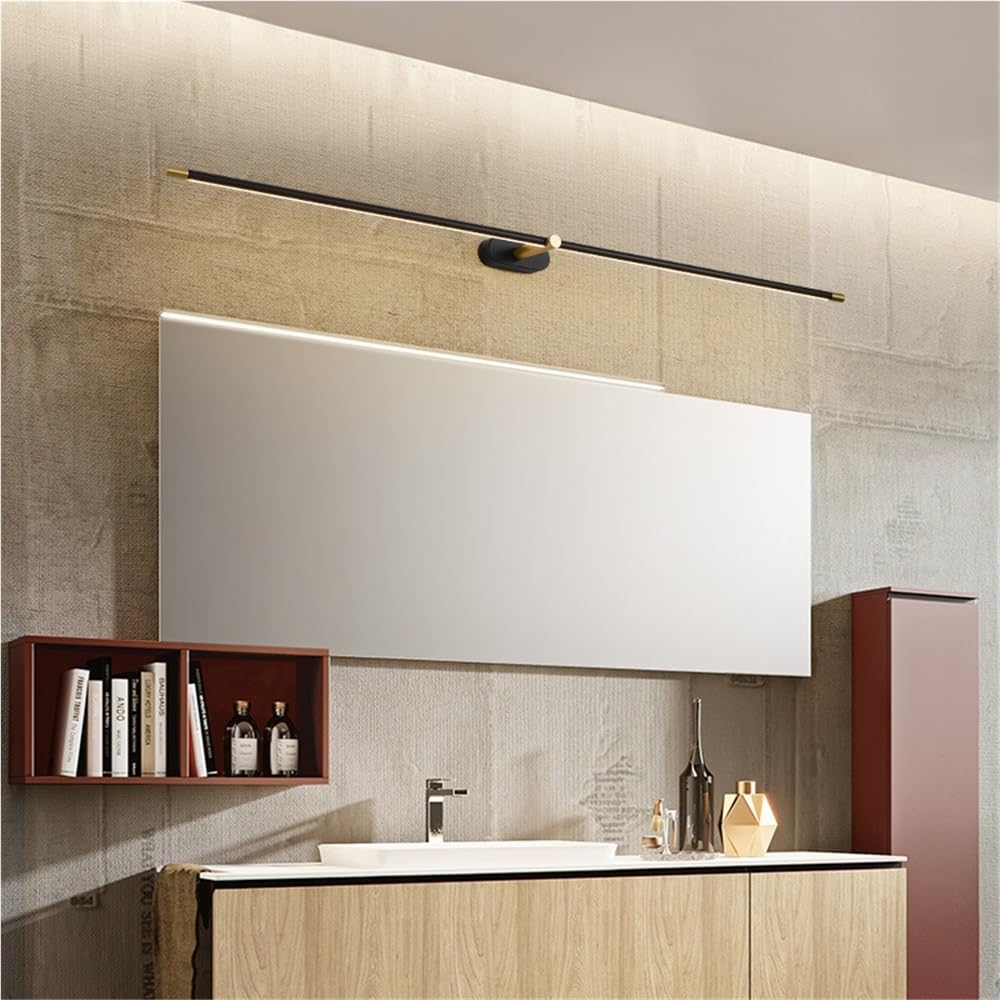 Lange Spiegelleuchte Modern, Spiegellicht LED Spiegellampe Badezimmer Minimalistisch für Make-up und Rasur