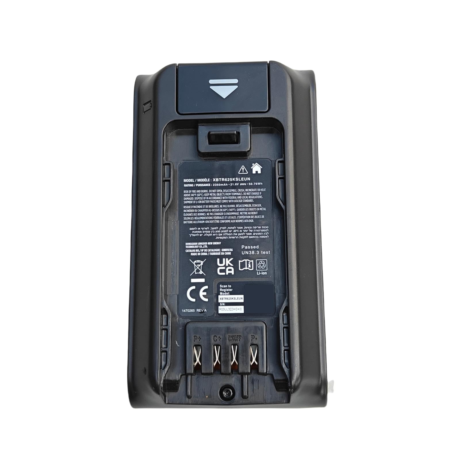 2350 mAh Ersatzakku, kompatibel mit Shark XBTR625KSLEUN Handstaubsauger, Lithium-Akku, 2350 mAh, 21,6 V, 1 Stück