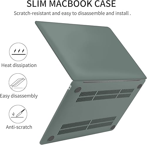 Miniatura 63 de Seorsok Funda compatible con MacBook Air de 15 pulgadas 2023 2024 Release M3 A3114 M2 A2941 con pantalla de retina líquida Touch ID, funda rígida