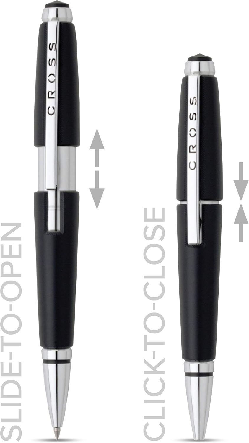 Cross Edge Jet Black Rollerball Pen - AT0555-2