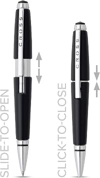 Cross Edge Jet Black Rollerball Pen - AT0555-2