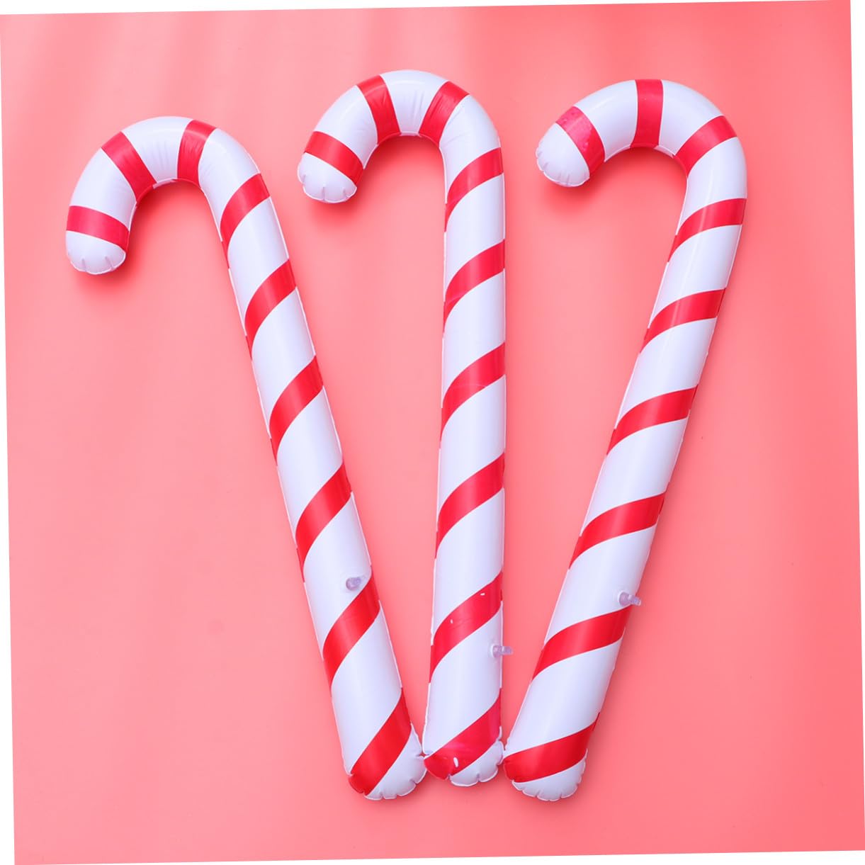 ERINGOGO 6 Pièces Lot de Ballons Gonflables Cannes à Sucre Rouges et Blanches Décoration Noël Créative pour Fête Anniversaire et Ambiance Festive